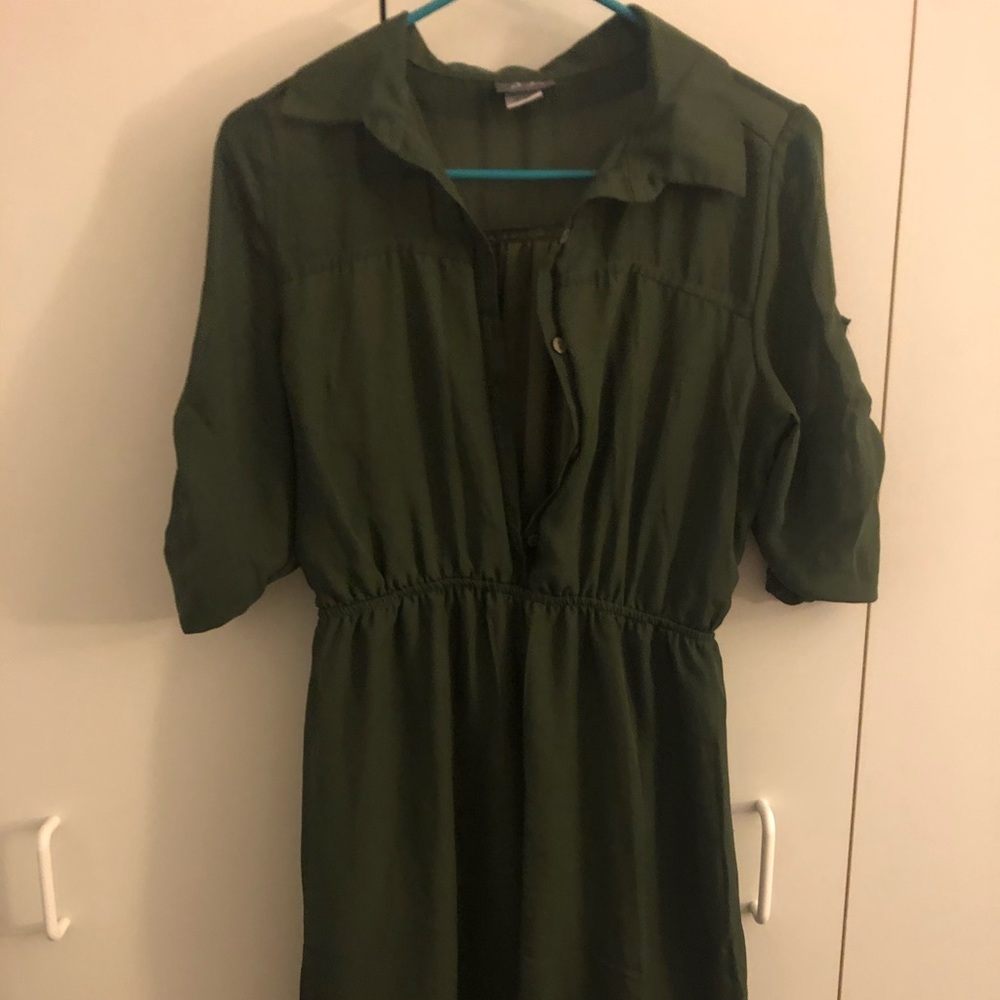 Green Shirt Dress